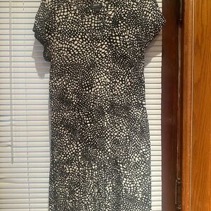 Anthropologie Maeve Black and Cream Patterned Top